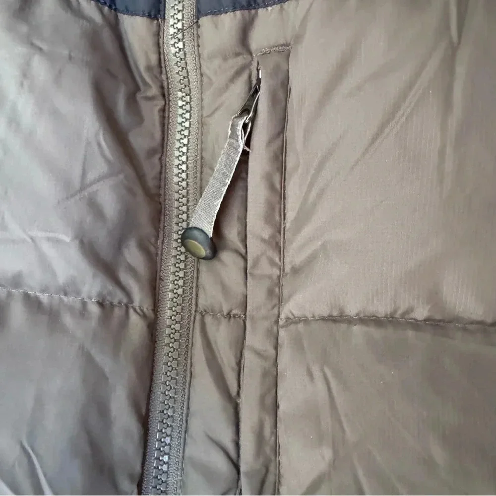 VTG LL Bean Vest Men's XL Dark Green Down Fill Zip Security Pocket Vintage - Picture 11 of 13